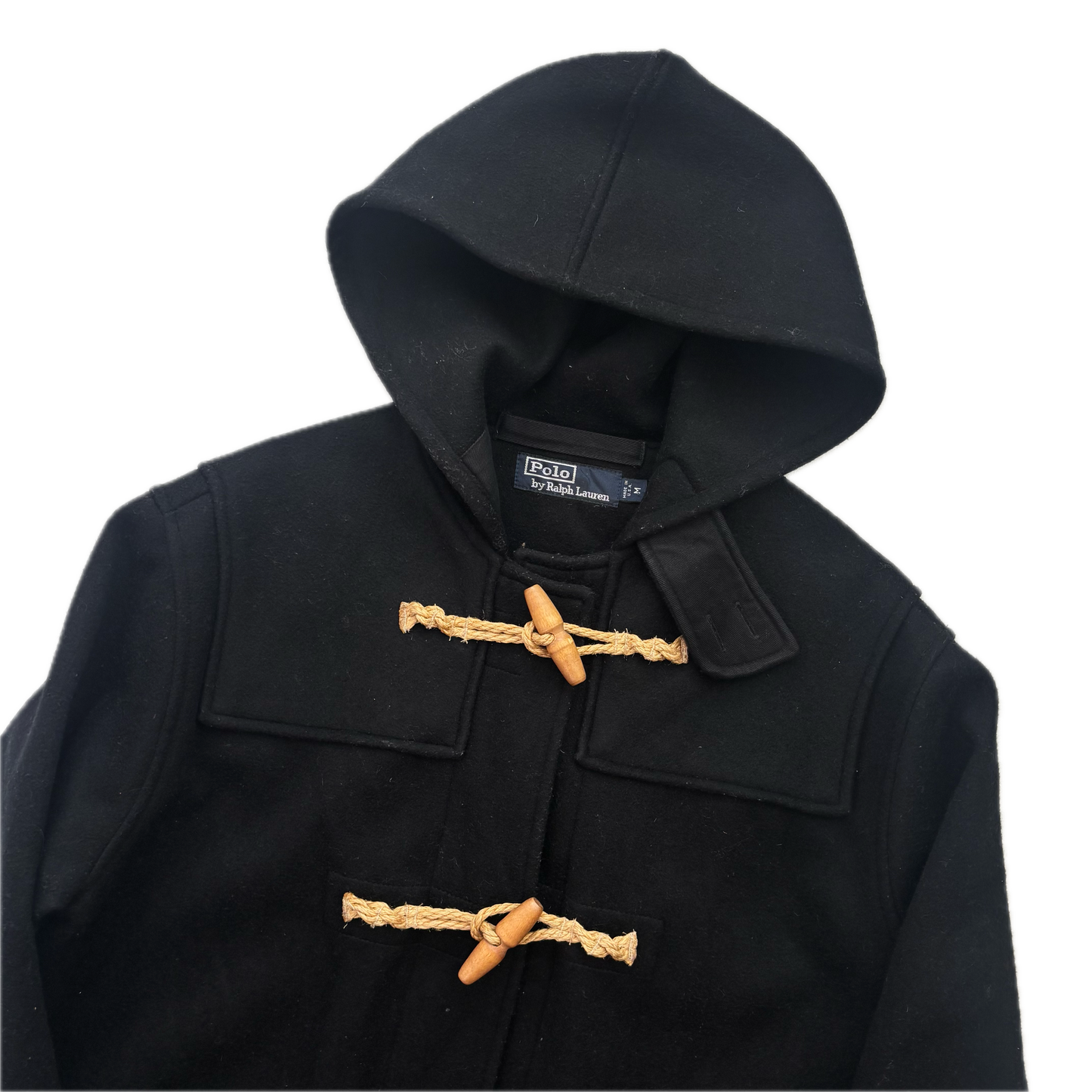 Polo Ralph Lauren Black Duffle Coat 80’s USA (Wool) - M