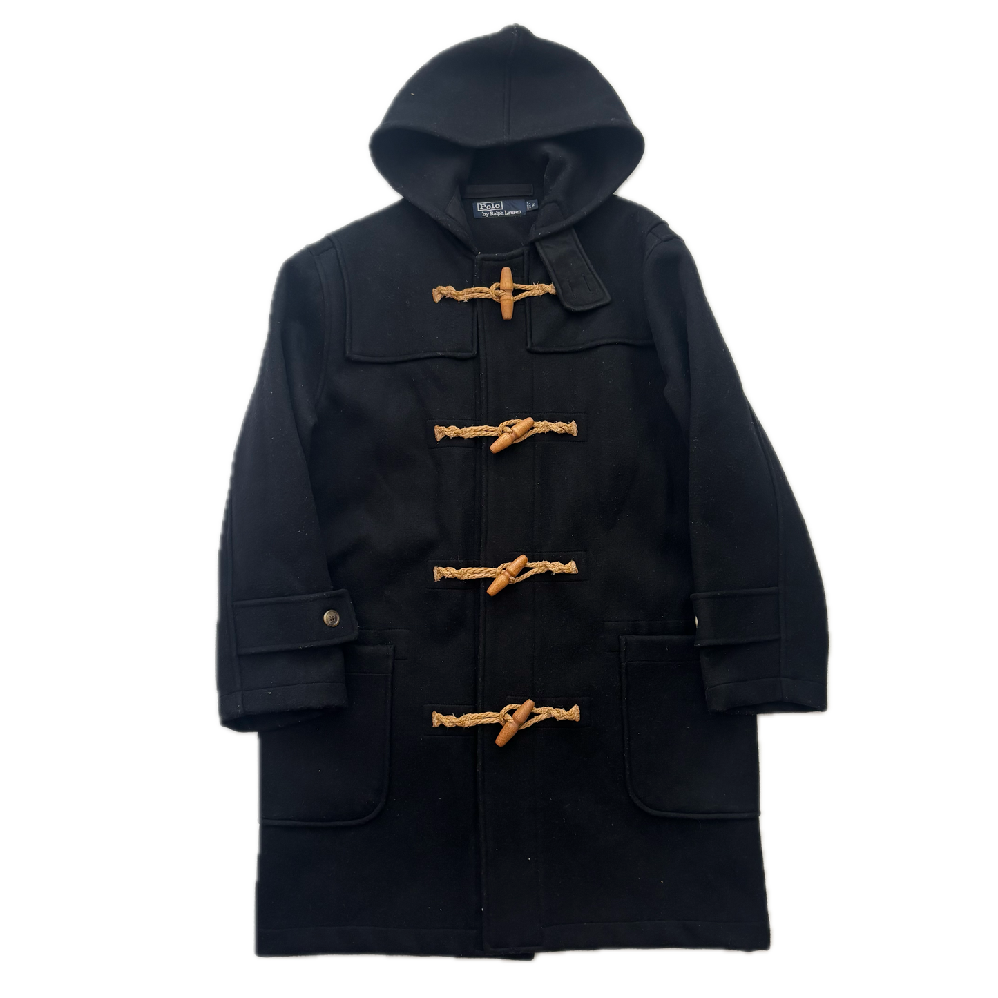 Polo Ralph Lauren Black Duffle Coat 80’s USA (Wool) - M