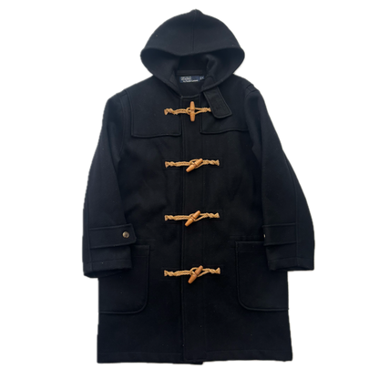 Polo Ralph Lauren Black Duffle Coat 80’s USA (Wool) - M