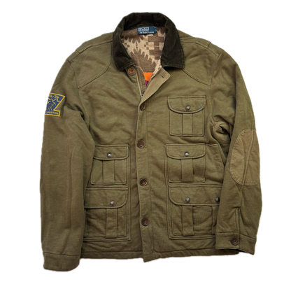 Polo Ralph Lauren Green Utility Jacket Mountain Expedition Aztec Lined - L