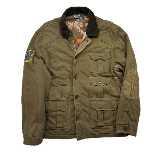 Polo Ralph Lauren Green Utility Jacket Mountain Expedition Aztec Lined - L