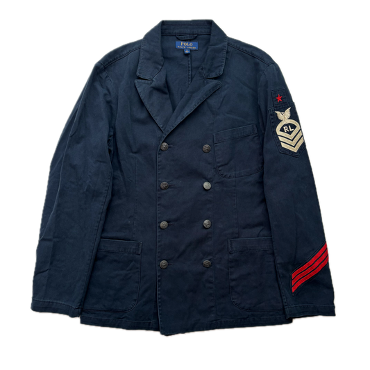 Polo Ralph Lauren Navy Military Double Breast Blazer Admiral’s Jacket - M