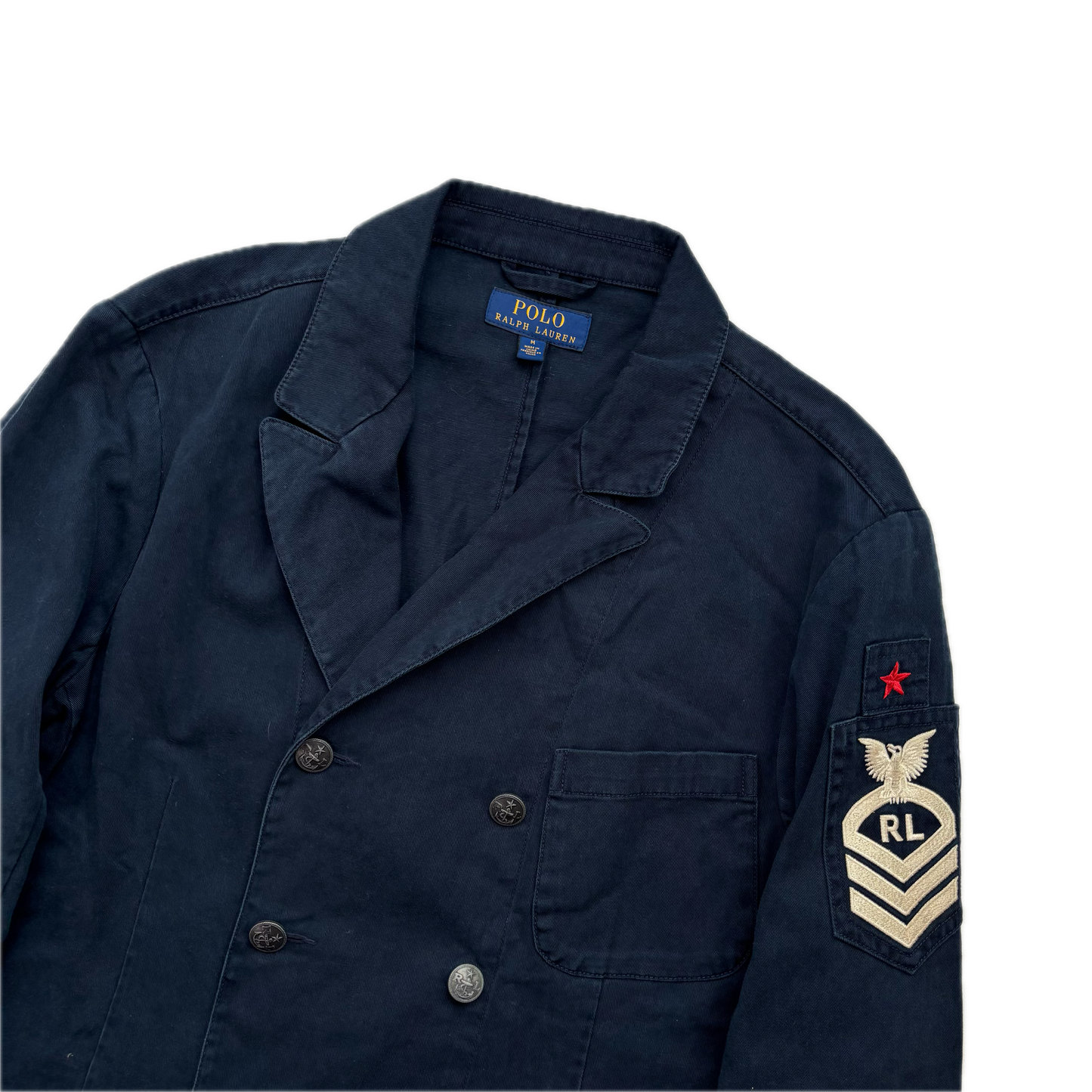 Polo Ralph Lauren Navy Military Double Breast Blazer Admiral’s Jacket - M