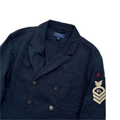 Polo Ralph Lauren Navy Military Double Breast Blazer Admiral’s Jacket - M