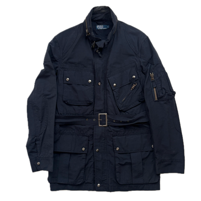 Polo Ralph Lauren Navy Belted Utility Safari Jacket - L