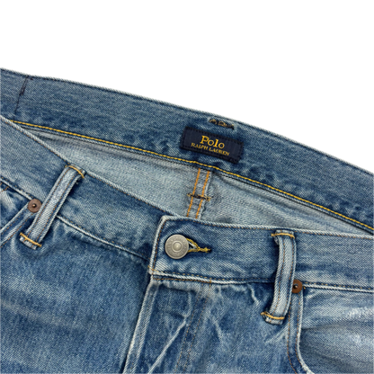Polo Ralph Lauren Sullivan Slim Jeans Camo Patchwork Distressed - 36x32