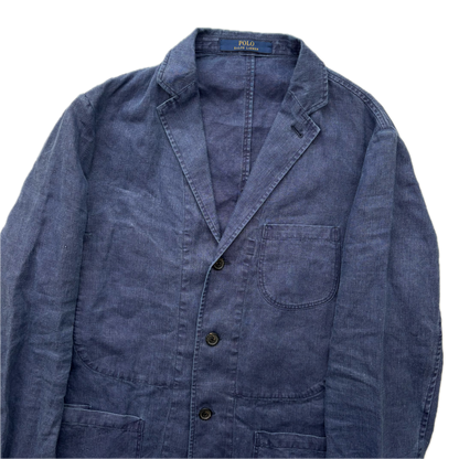 Polo Ralph Lauren Indigo Unconstructed Workwear Blazer (Linen) - 42R