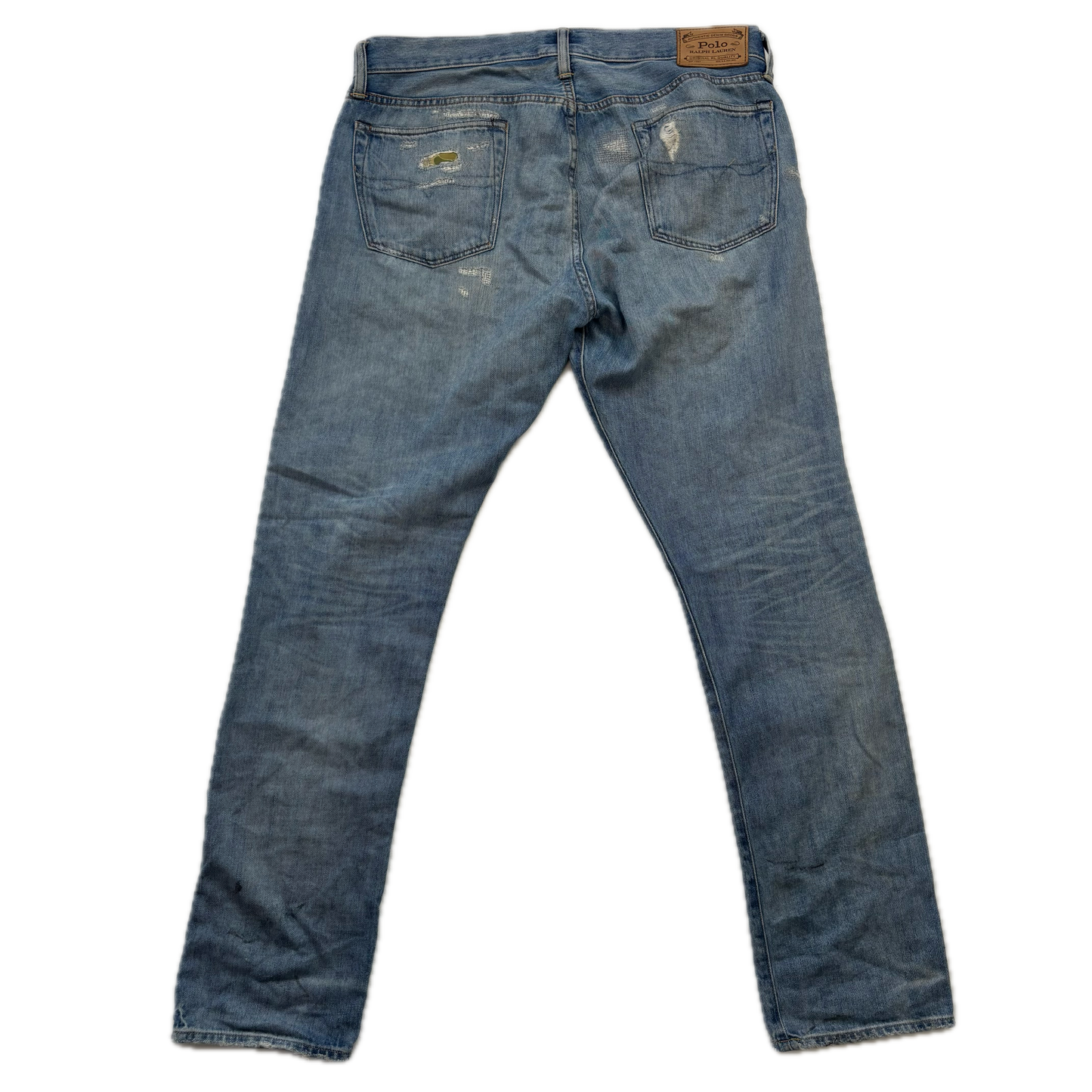 Polo Ralph Lauren Sullivan Slim Jeans Camo Patchwork Distressed - 34x32