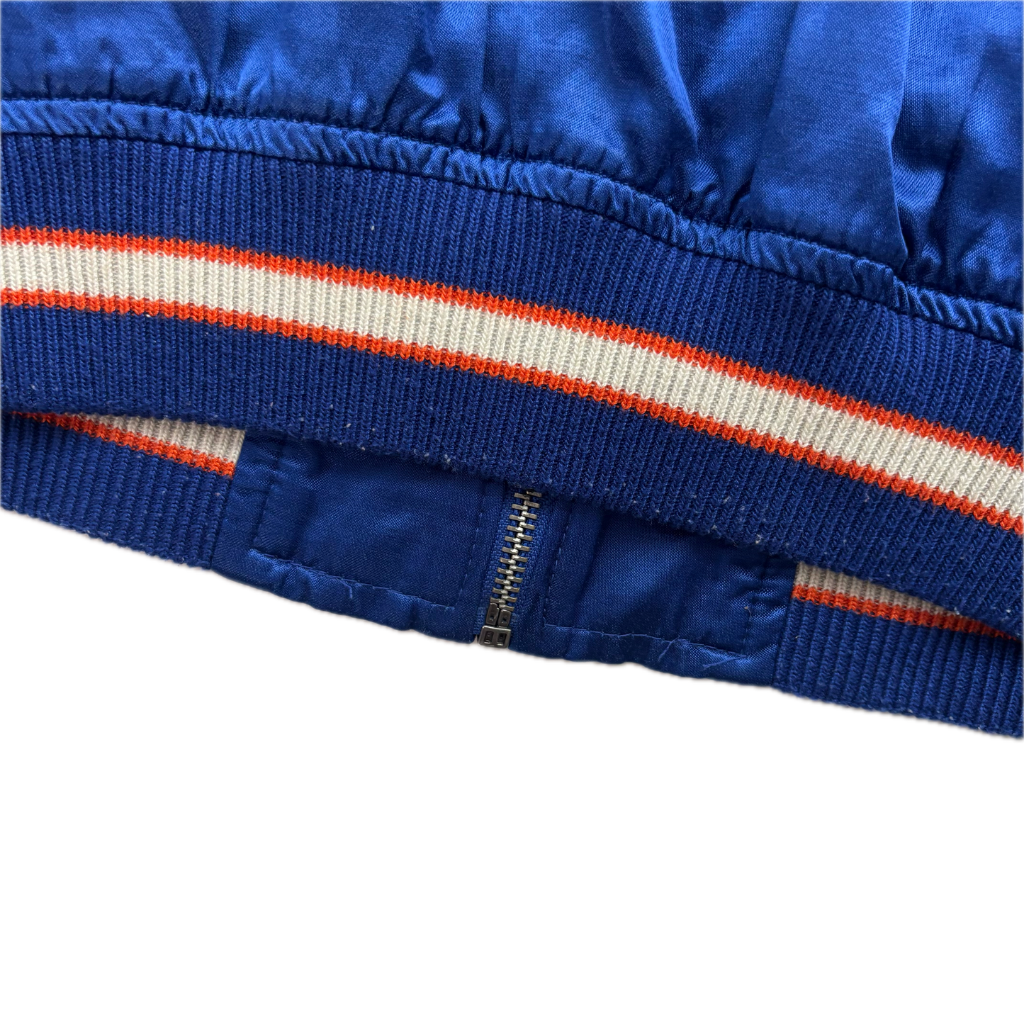 Polo Ralph Lauren Blue Satin Varsity Moon Shot Tigers Letterman Jacket - S