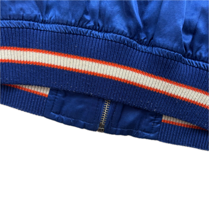 Polo Ralph Lauren Blue Satin Varsity Moon Shot Tigers Letterman Jacket - S