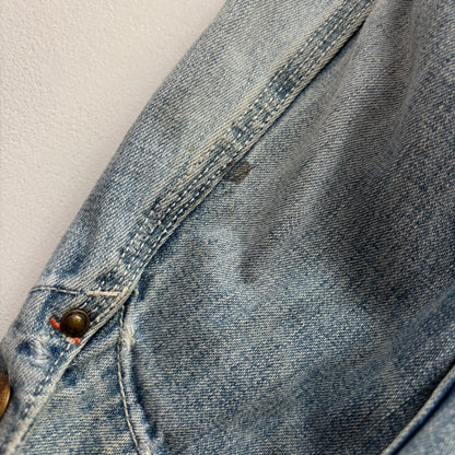 Denim & Supply Distressed Denim Engineer Jacket Railroad Workwear - S