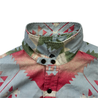 Polo Ralph Lauren Blue Green Aztec Beacon Shirt - L