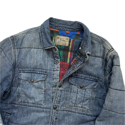 Polo Ralph Lauren Denim Aztec Quilt Lined Over Shirt Indigo (Cotton) - M