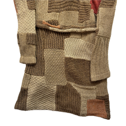 Ralph Lauren Patchwork Cardigan Belted Long Robe - S