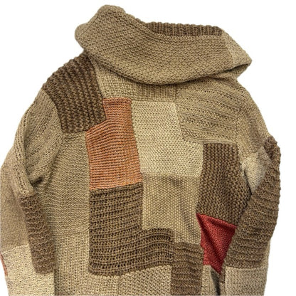 Ralph Lauren Patchwork Cardigan Belted Long Robe - S
