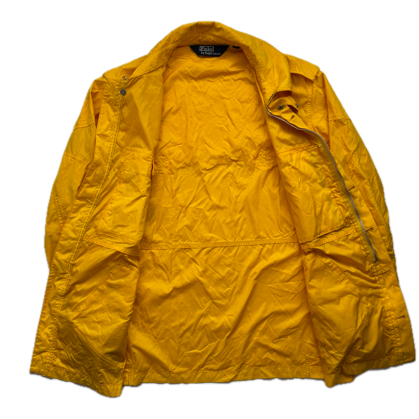 Polo Ralph Lauren Yellow Combat Jacket Tropical Military Parka - L