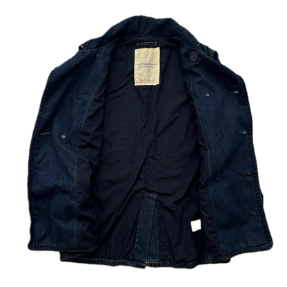 Denim & Supply Denim Pea Coat Double Breast Jacket - S