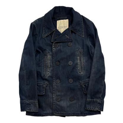 Denim & Supply Denim Pea Coat Double Breast Jacket - S