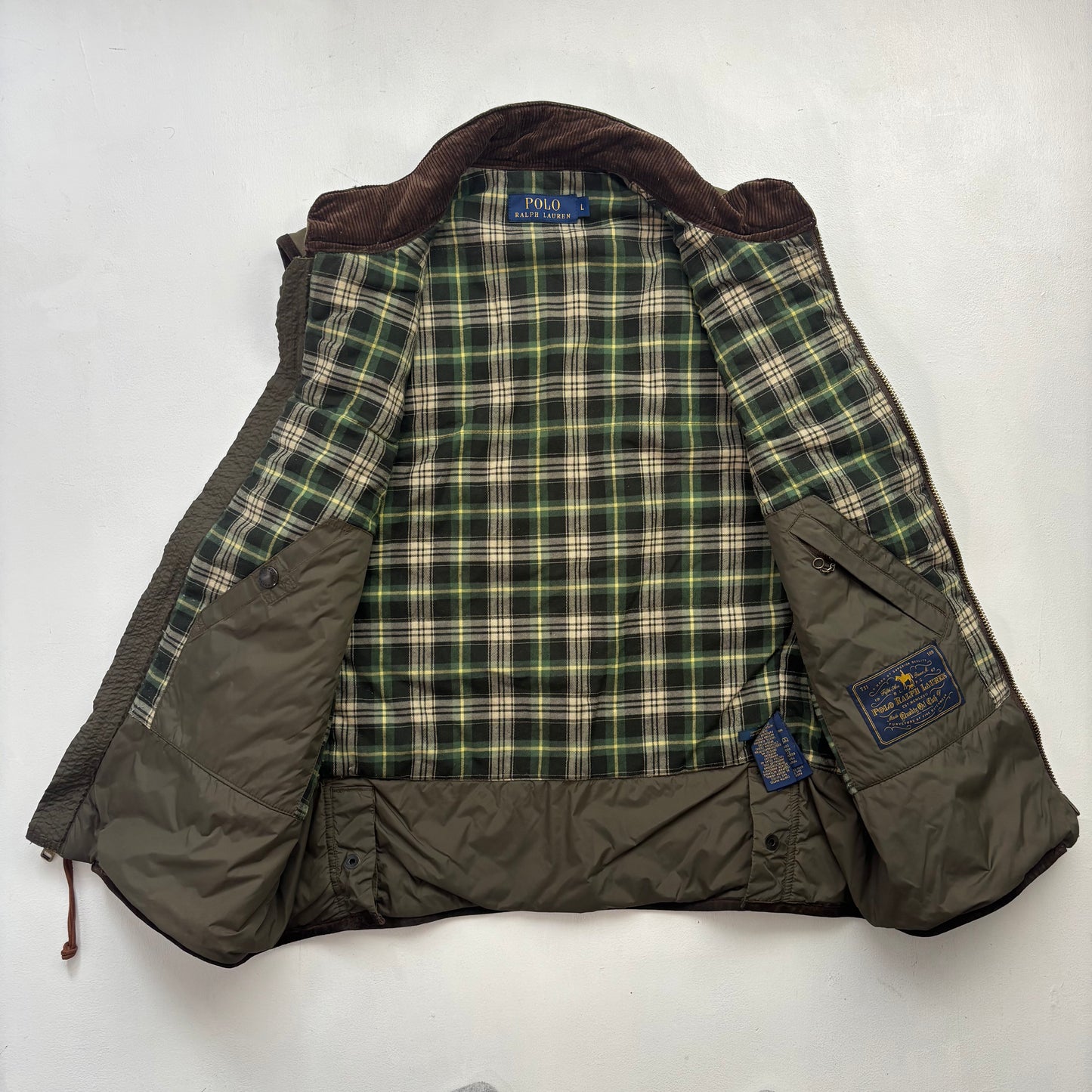 Polo Ralph Lauren Waxed Oil Cloth Utility Hunting Vest - L