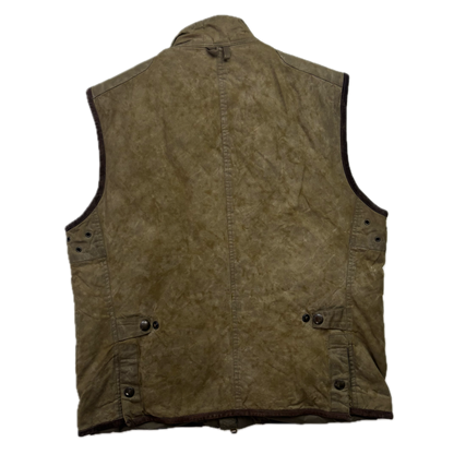 Polo Ralph Lauren Waxed Oil Cloth Utility Hunting Vest - L