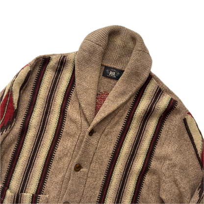 RRL Chimayo Shawl Cardigan Ranch Aztec Southwestern (Linen Cotton Silk Wool) - XXL