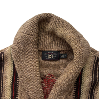 RRL Chimayo Shawl Cardigan Ranch Aztec Southwestern (Linen Cotton Silk Wool) - XXL