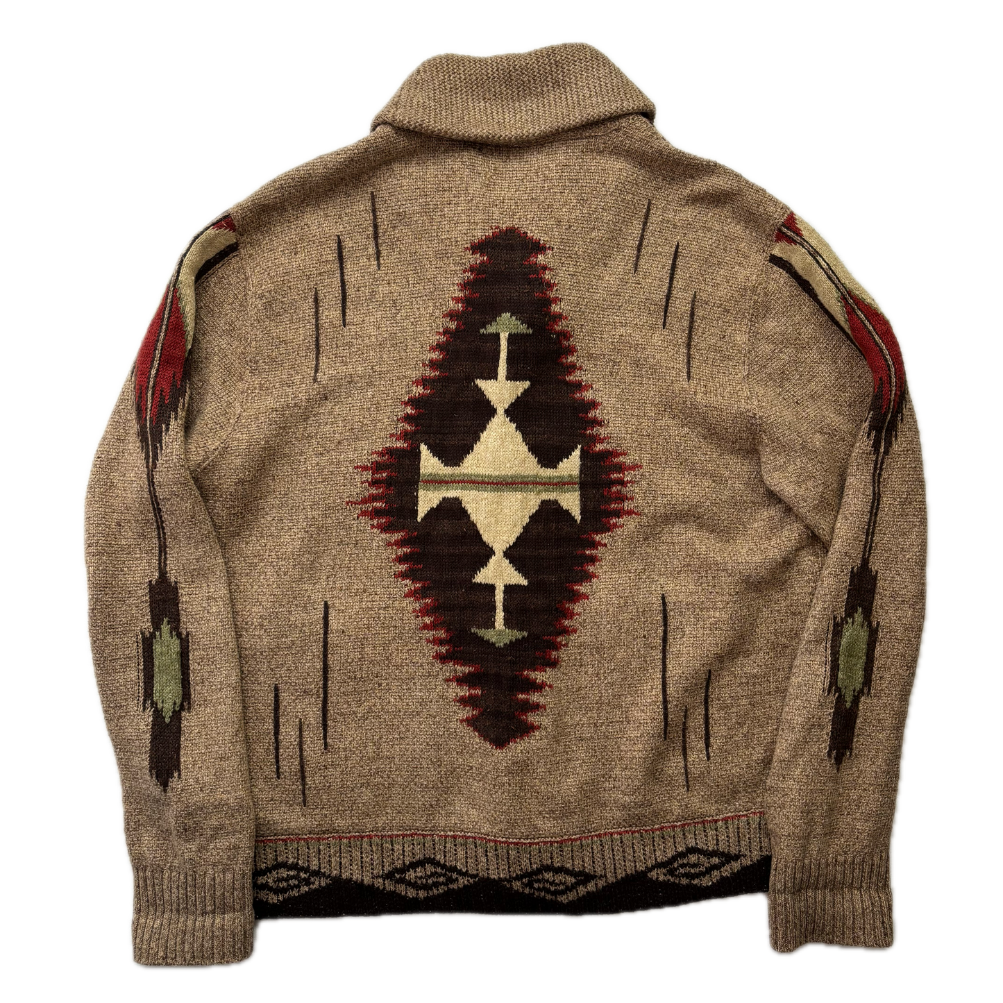 RRL Chimayo Shawl Cardigan Ranch Aztec Southwestern (Linen Cotton Silk Wool) - XXL