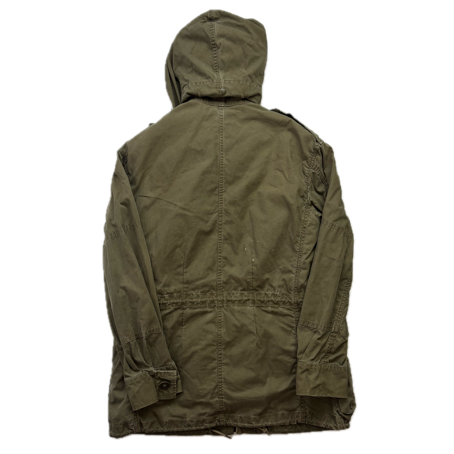 Polo Ralph Lauren Green Field Jacket Faux Fur Lined Army Military - S