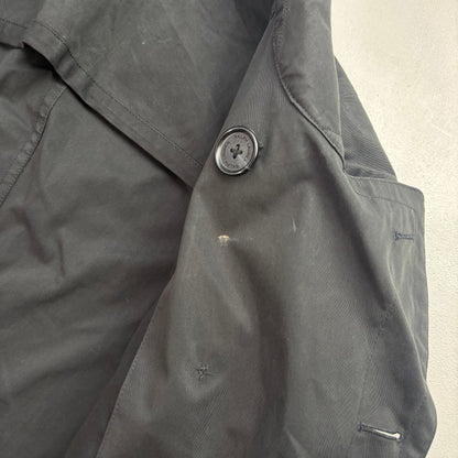 Polo Ralph Lauren Black Double Breasted Rain Mac Coat Trench - L