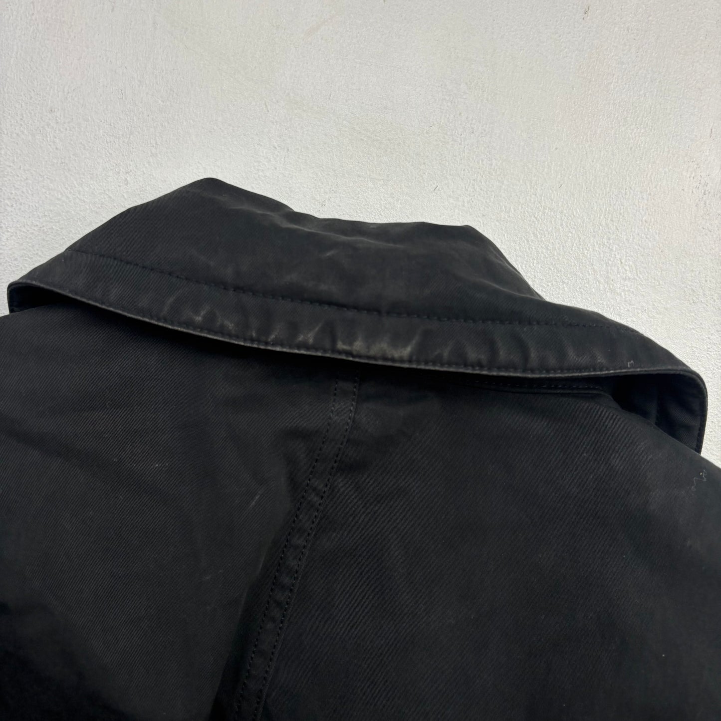 Polo Ralph Lauren Black Double Breasted Rain Mac Coat Trench - L