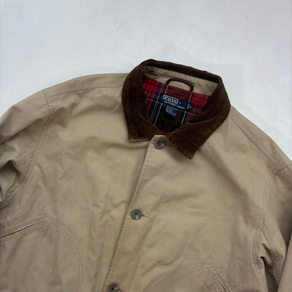 Polo Ralph Lauren Beige Barn Jacket Plaid Lined - L