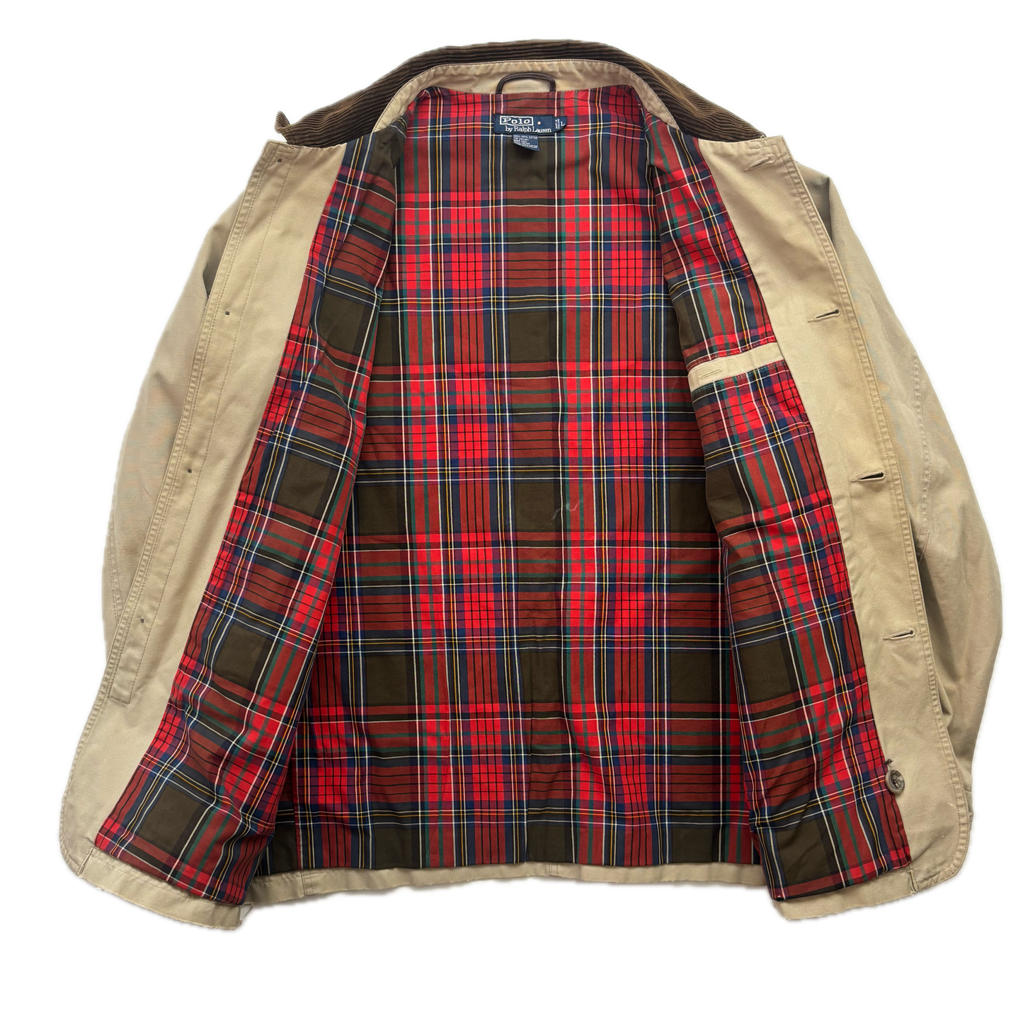Polo Ralph Lauren Beige Barn Jacket Plaid Lined - L