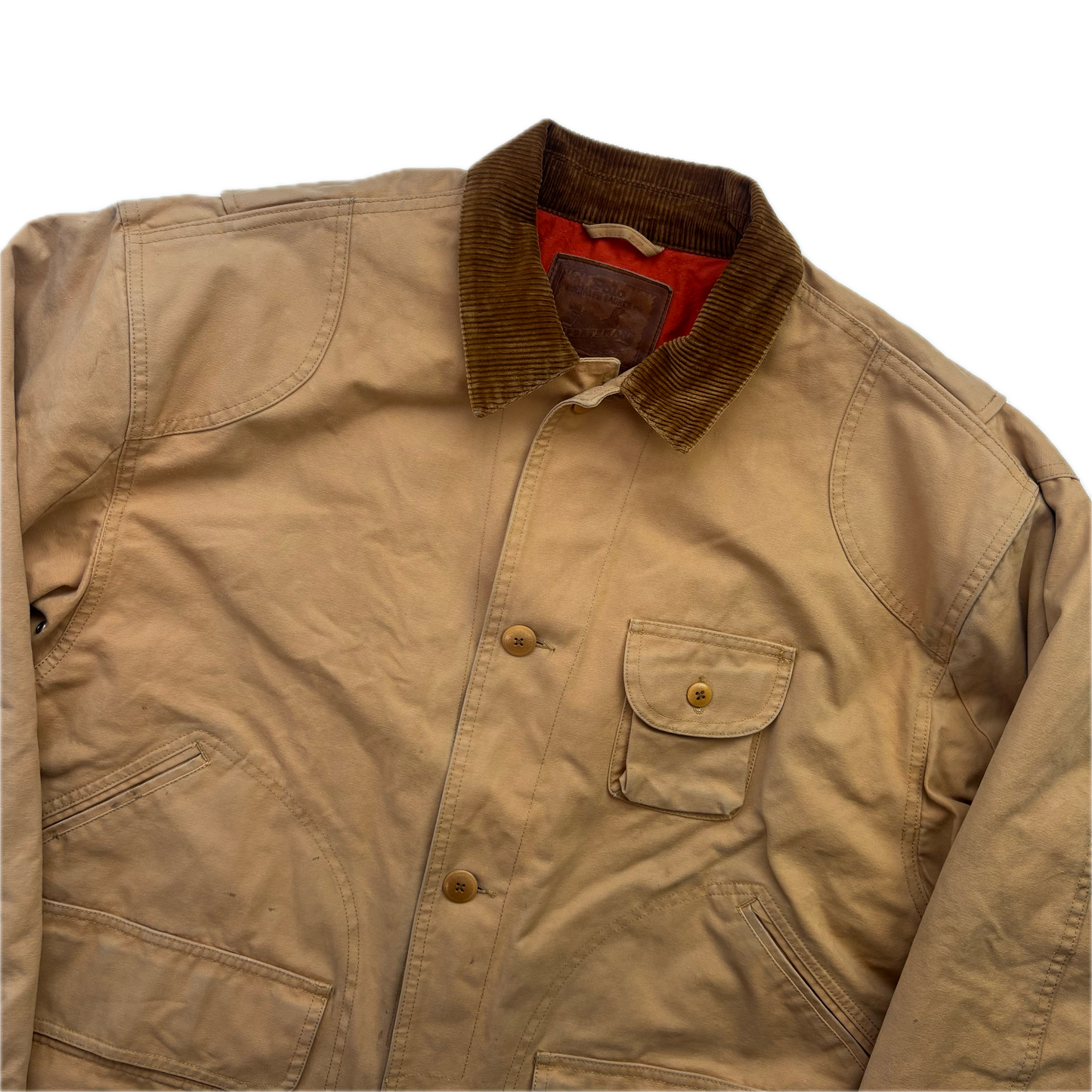 Polo Ralph Lauren Sportsman Tan Barn Jacket Quilt Lined - L
