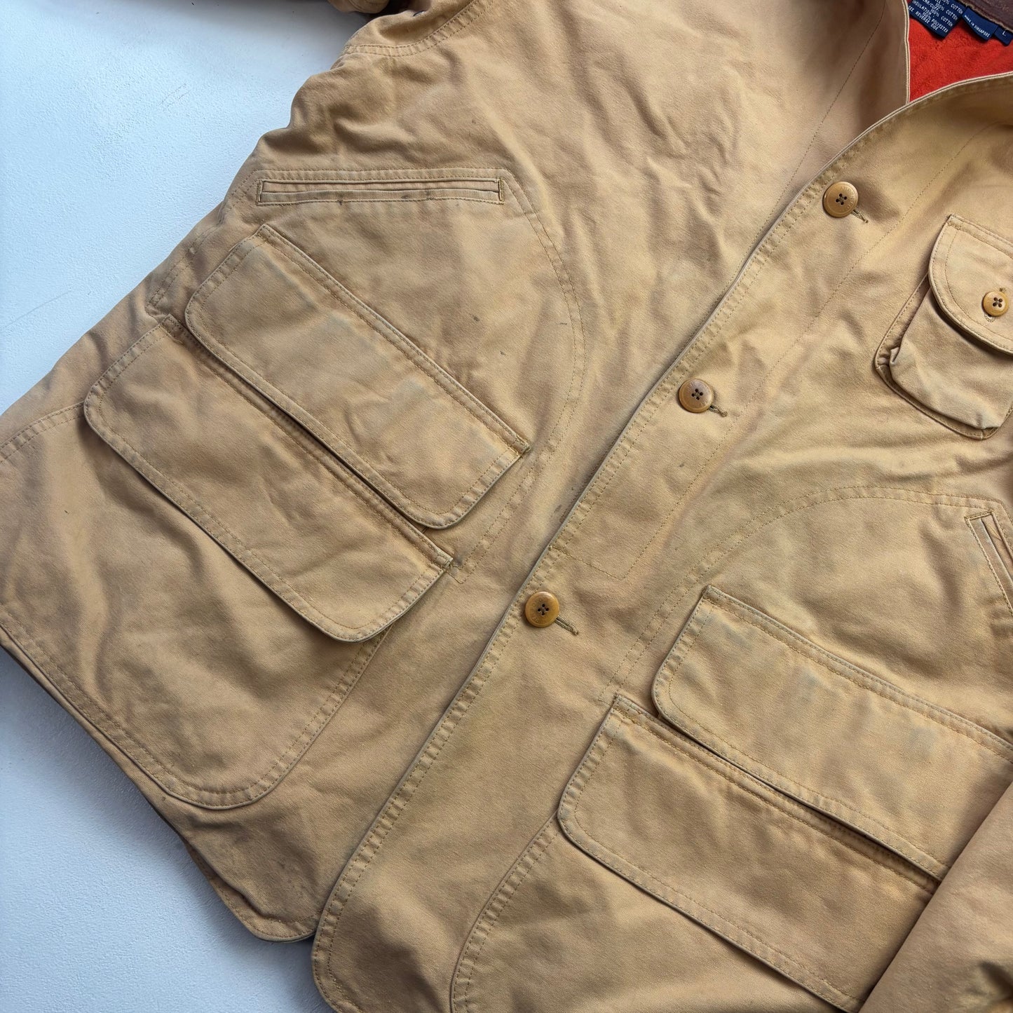 Polo Ralph Lauren Sportsman Tan Barn Jacket Quilt Lined - L
