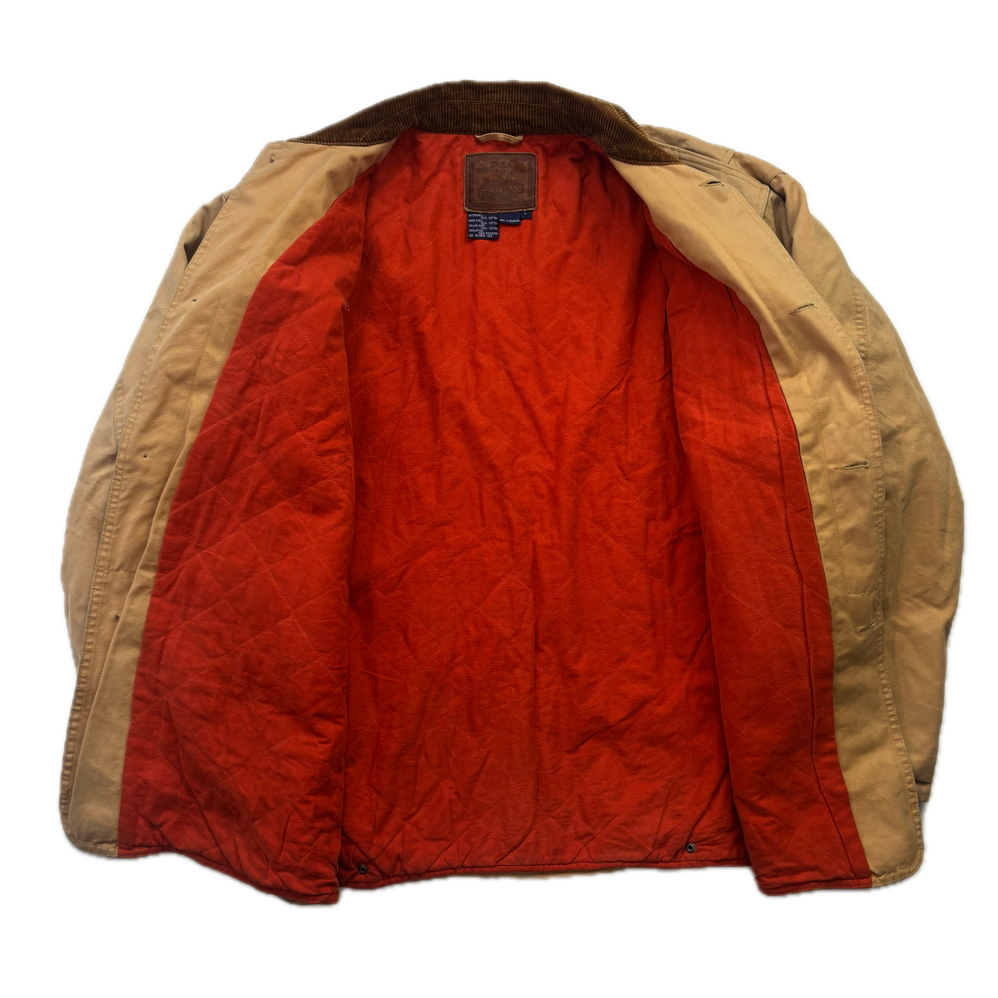 Polo Ralph Lauren Sportsman Tan Barn Jacket Quilt Lined - L