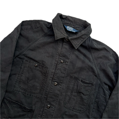 Polo Ralph Lauren Distressed Black Denim Chore Jacket - XL