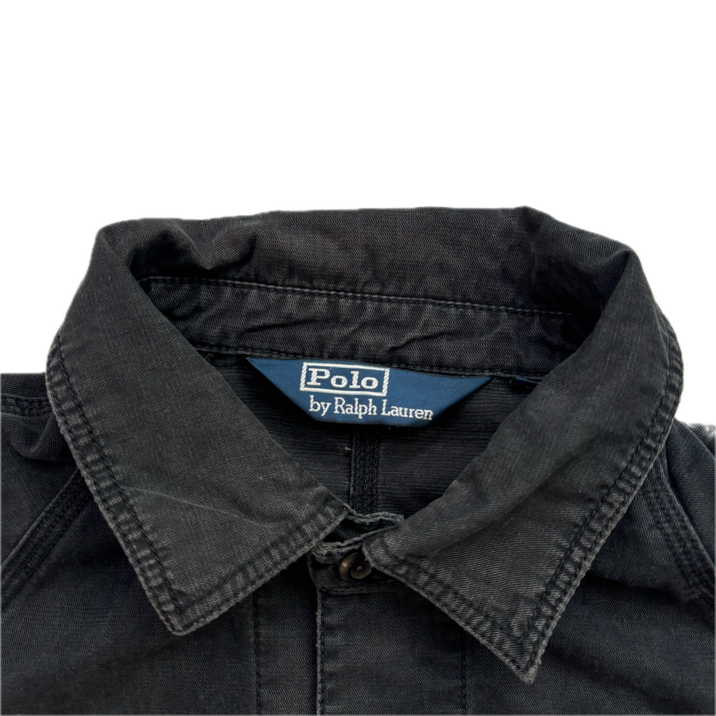 Polo Ralph Lauren Distressed Black Denim Chore Jacket - XL