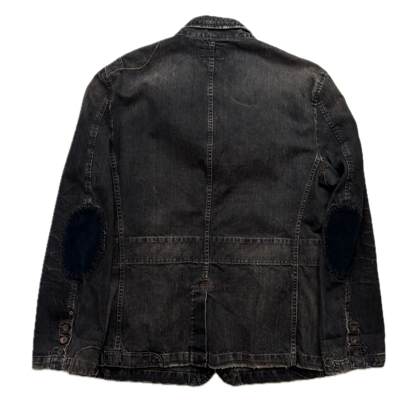 Polo Ralph Lauren Distressed Denim Sports Coat Patchwork Jacket - XL