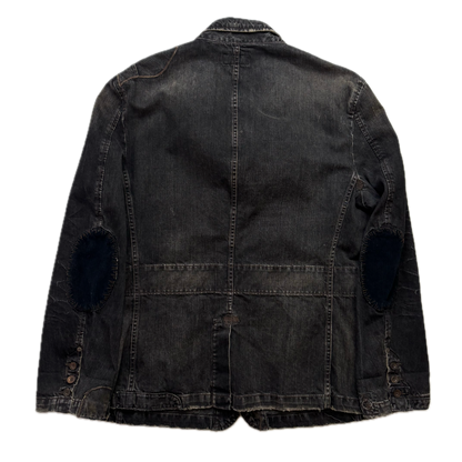 Polo Ralph Lauren Distressed Denim Sports Coat Patchwork Jacket - XL