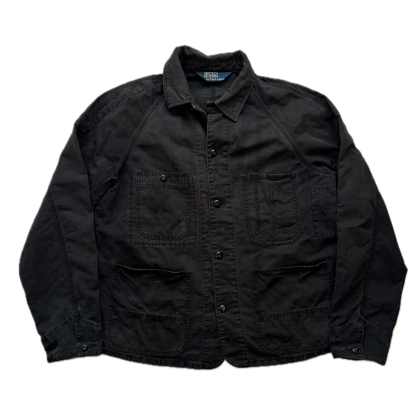 Polo Ralph Lauren Distressed Black Denim Chore Jacket - XL
