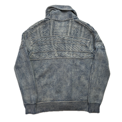 Polo Ralph Lauren Arran Knit Cardigan Faded Blue Indigo (Cotton) - S