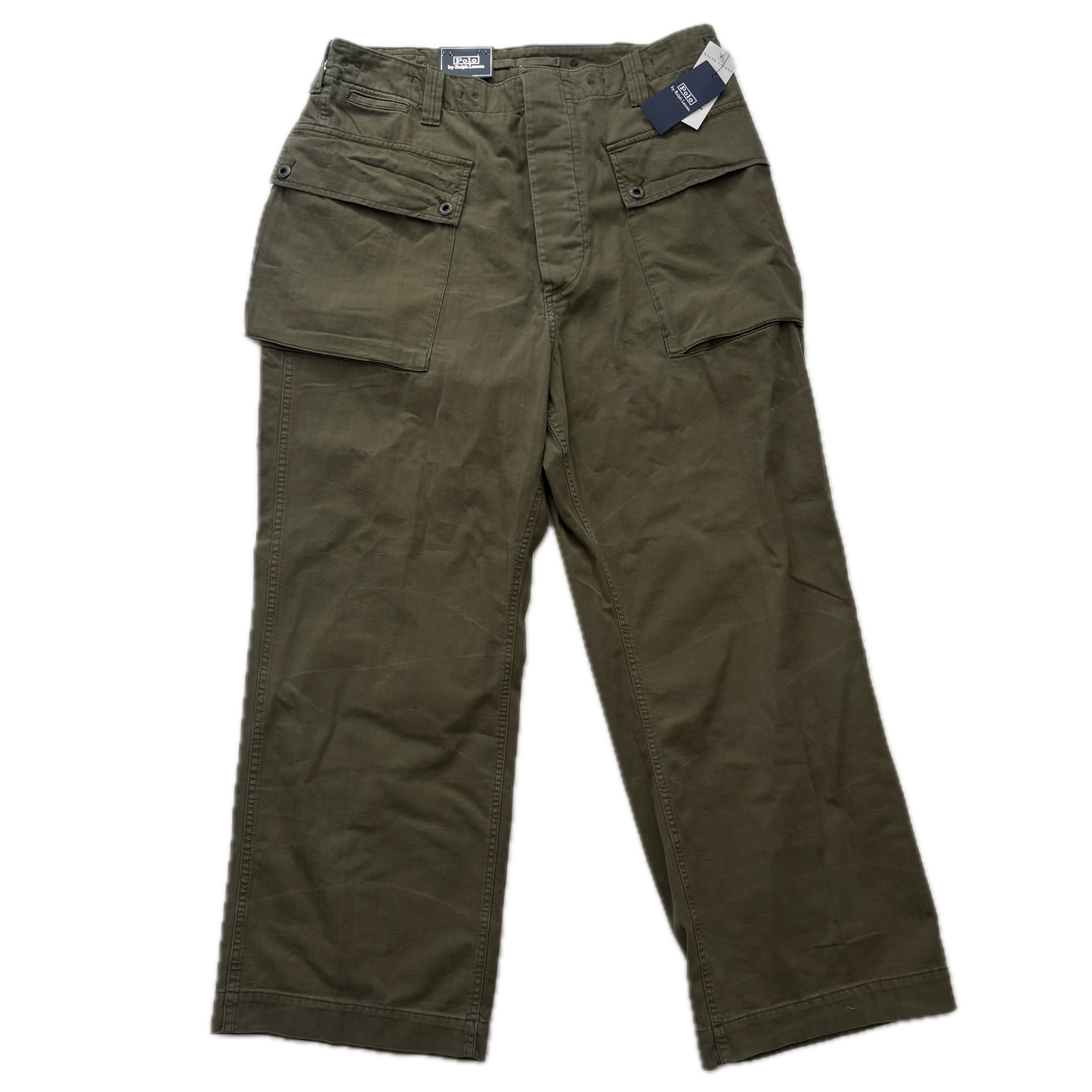 Polo Ralph Lauren Green Field Cargo Trouser Military Utility Pants Relaxed Fit - 36x32