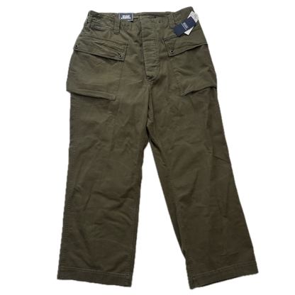 Polo Ralph Lauren Green Field Cargo Trouser Military Utility Pants Relaxed Fit - 36x32