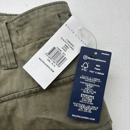 Polo Ralph Lauren Green Field Cargo Trouser Military Utility Pants Relaxed Fit - 36x32
