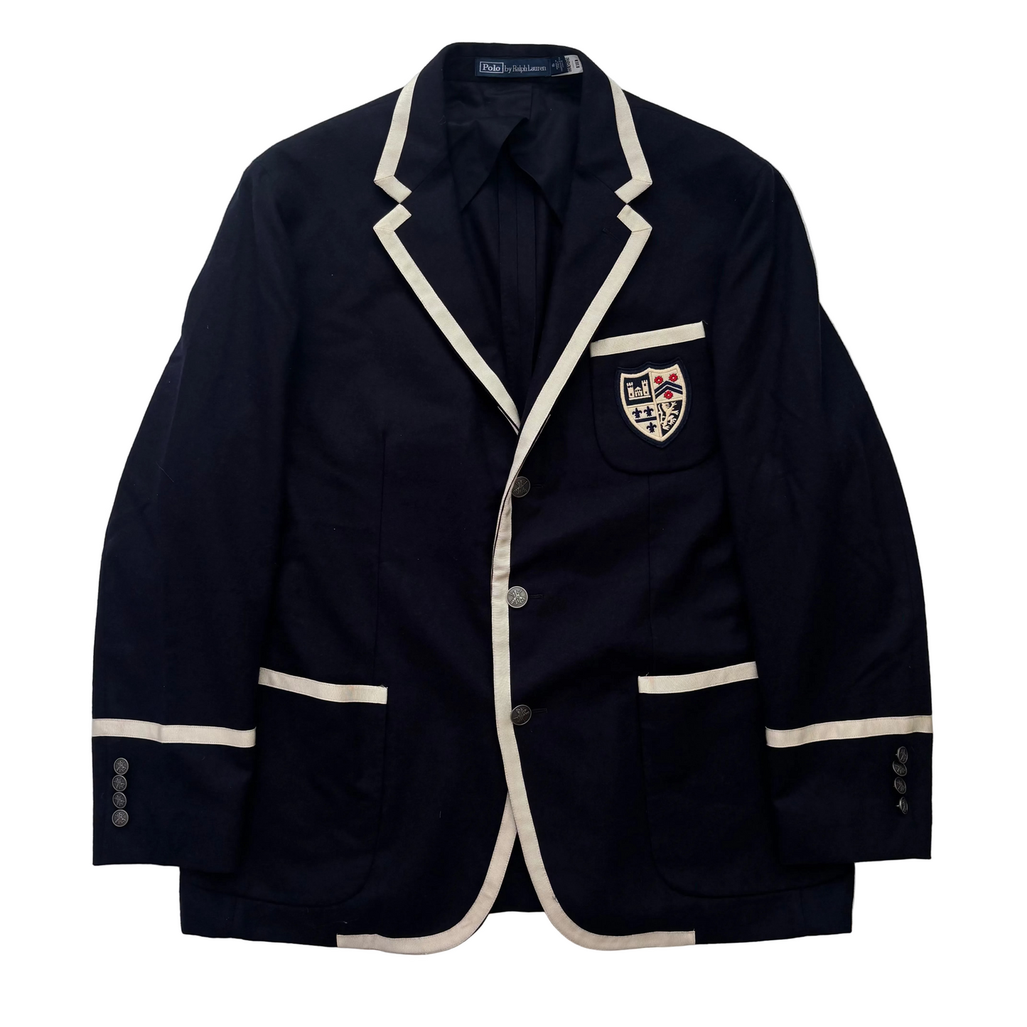 Polo Ralph Lauren Navy Crest Rowing Sports Jacket Blazer (Wool) - 46R