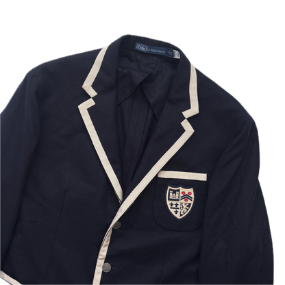 Polo Ralph Lauren Navy Crest Rowing Sports Jacket Blazer (Wool) - 46R