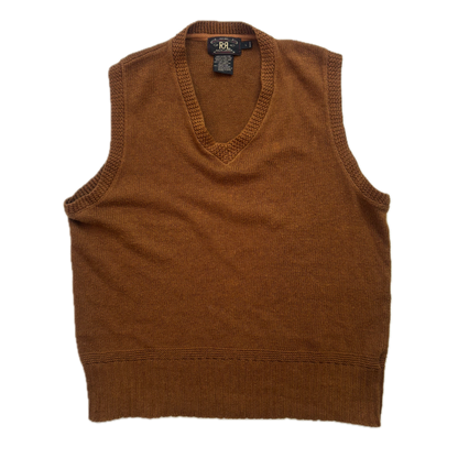 RRL Rust Sweater Vest Tank Top (Linen Cotton) - L
