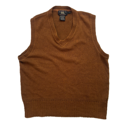 RRL Rust Sweater Vest Tank Top (Linen Cotton) - L