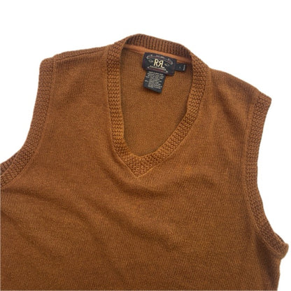 RRL Rust Sweater Vest Tank Top (Linen Cotton) - L