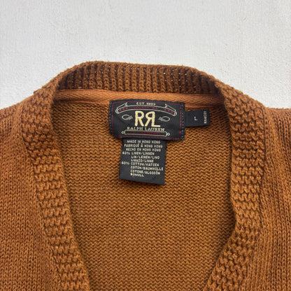 RRL Rust Sweater Vest Tank Top (Linen Cotton) - L